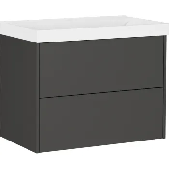Dulap sub chiuveta gri antracit suspendat cu aspect mat 81x65 cm Bodera - Germania imagine