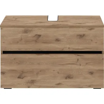 Dulap sub chiuveta in culoare naturala cu aspect de lemn de stejar 80x55 cm Wisla - Storaa imagine