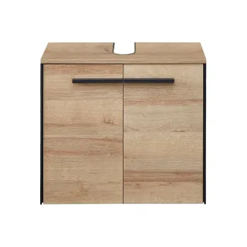 Dulap sub chiuveta in culoare naturala suspendat cu aspect de lemn de stejar 53x60 cm Quickset 395 - Pelipal imagine