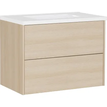 Dulap sub chiuveta in culoare naturala suspendat cu aspect de lemn de stejar 81x61 cm Bodera - Germania imagine