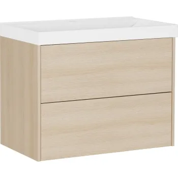 Dulap sub chiuveta in culoare naturala suspendat cu aspect de lemn de stejar 81x65 cm Bodera - Germania imagine