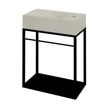 Dulap sub chiuveta negru suspendat din metal 39,5x45 cm Crest - Sapho imagine