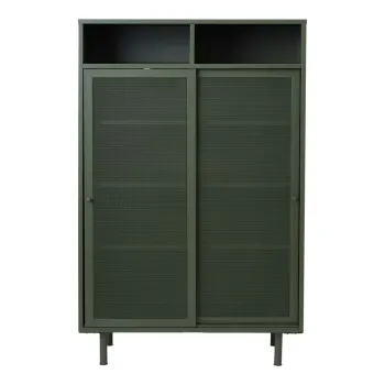 Dulap verde inchis din metal cu usa glisanta 90x140x40 cm Veep - Unique Furniture imagine