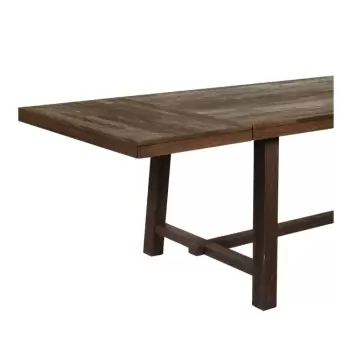 Extensie blat din lemn de stejar pentru masa Rowico Brooklyn, maro inchis imagine