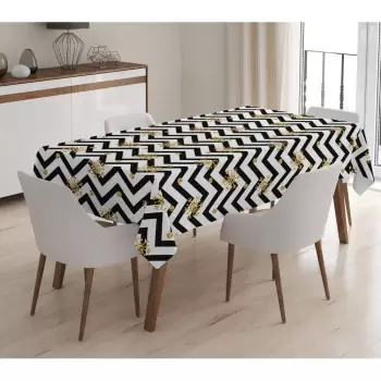 Fata de masa din amestec de bumbac cu model de Craciun Minimalist Cushion Covers Happy New Year, 140 x 180 cm imagine