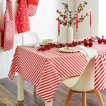 Fata de masa din bumbac 137x178 cm Candy Cane - Catherine Lansfield imagine