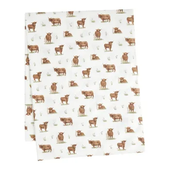 Fata de masa din bumbac 137x229 cm Angus Highland Cow - Catherine Lansfield imagine