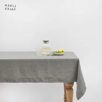 Fata de masa din in 140x300 cm Khaki - Linen Tales imagine