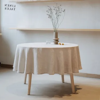 Fata de masa din in o 180 cm - Linen Tales imagine