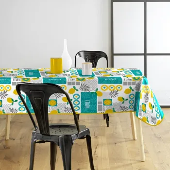 Fata de masa lavabila din PVC 140x240 cm Citronnade - douceur d'interieur imagine