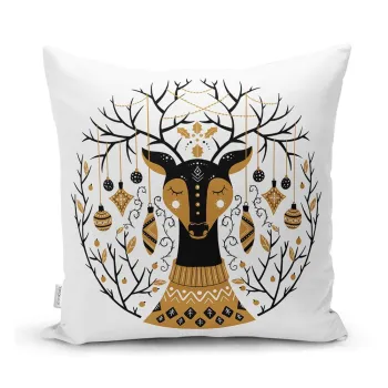 Fata de perna 43x43 cm cu model de Craciun Golden Illustration - Mila Home imagine