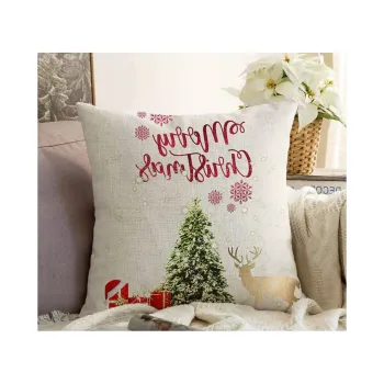 Fata de perna 43x43 cm cu model de Craciun - Mila Home imagine
