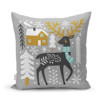 Fata de perna 43x43 cm cu model de Craciun - Mila Home imagine