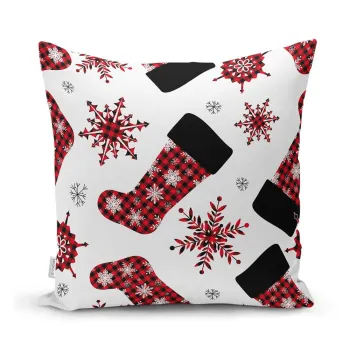 Fata de perna 43x43 cm cu model de Craciun Tartan - Mila Home imagine