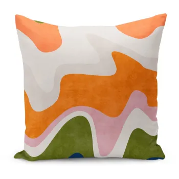 Fata de perna 43x43 cm Squiggly Orange - Mila Home imagine