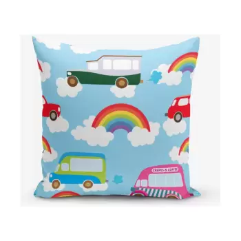 Fata de perna cu amestec de bumbac Minimalist Cushion Covers Rainbow, 45 x 45 cm imagine
