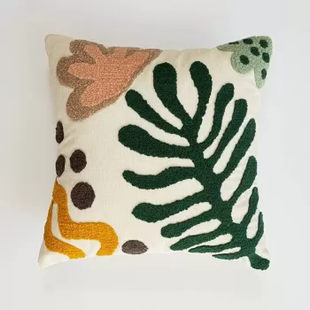 Fata de perna cu broderie Inu Joynodes Lotus, 43 x 43 cm imagine