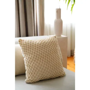 Fata de perna din bumbac 43x43 cm Net - Mioli Decor imagine