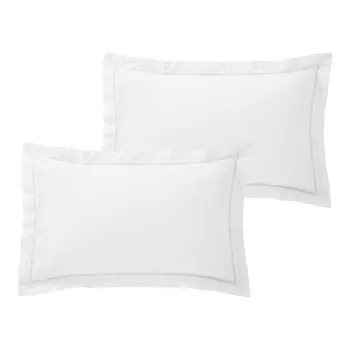 Fata de perna din bumbac 50x75 cm Lottie Floral Embroidery - Bianca imagine