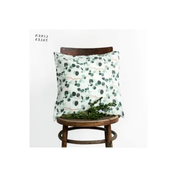 Fata de perna din in 40x40 cm Eucalyptus - Linen Tales imagine
