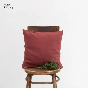 Fata de perna din in 45x45 cm Marsala - Linen Tales imagine
