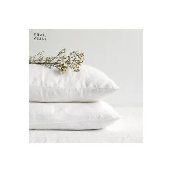 Fata de perna din in 80x80 cm White - Linen Tales imagine