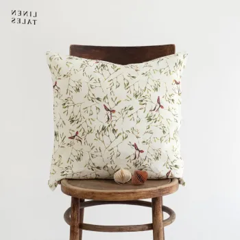 Fata de perna din in cu model de Craciun 40x60 cm - Linen Tales imagine