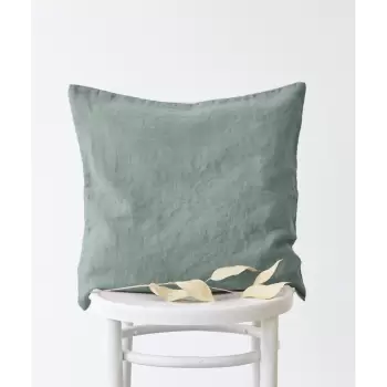 Fata de perna din in Linen Tales, 45 x 45 cm, verde imagine