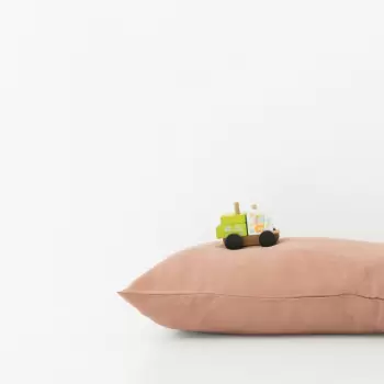 Fata de perna din in Linen Tales, 70 x 90 cm, maro teracota imagine