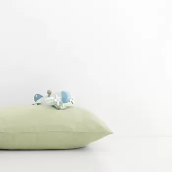 Fata de perna din in pentru copii Linen Tales Nature, 40 x 60 cm, verde imagine