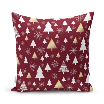 Fata de perna din material textil 43x43 cm cu model de Craciun - Mila Home imagine