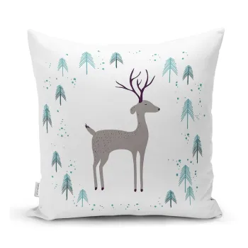 Fata de perna din material textil 43x43 cm cu model de Craciun - Mila Home imagine