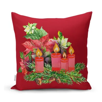Fata de perna din material textil 43x43 cm cu model de Craciun - Mila Home imagine