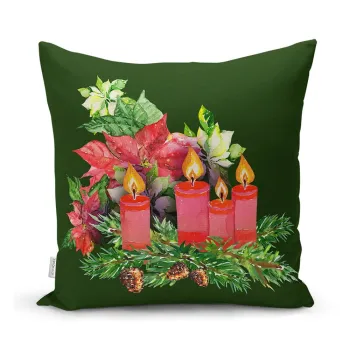 Fata de perna din material textil 43x43 cm cu model de Craciun - Mila Home imagine