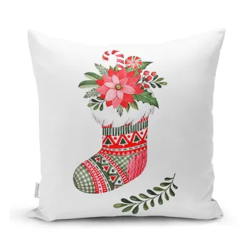 Fata de perna din material textil 43x43 cm cu model de Craciun - Mila Home imagine