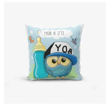 Fata de perna pentru copii 43x43 cm Boy Owl - Mila Home imagine