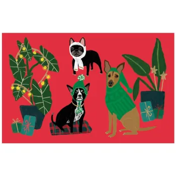 Felicitari 8 buc. cu model de Craciun Cat and Dog Palais - Roger la Borde imagine