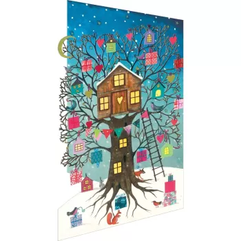 Felicitari de Craciun in set de 5 Treehouse - Roger la Borde imagine