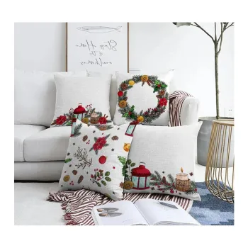 Fete de perna 4 buc. 43x43 cm cu model de Craciun Merry Christmas - Mila Home imagine