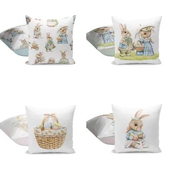 Fete de perna 4 buc. 43x43 cm cu model de Pasti - Mila Home imagine