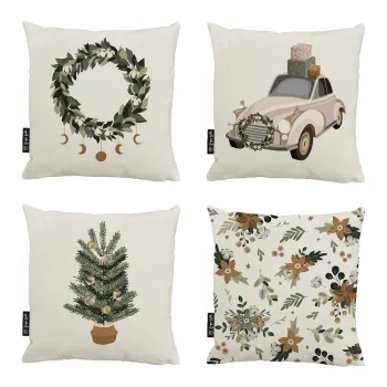 Fete de perna 4 buc. 45x45 cm cu model de Craciun Festive Mood - Butter Kings imagine