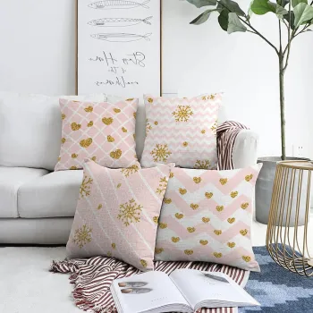 Fete de perna 4 buc. din material textil 43x43 cm cu model de Craciun - Mila Home imagine