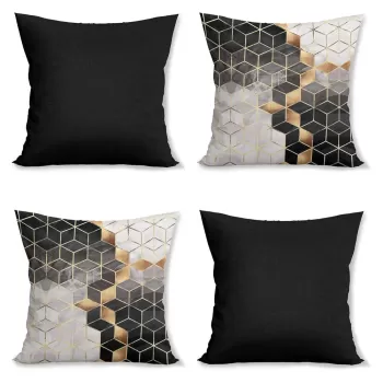 Fete de perna in set de 4 buc. 43x43 cm Optic - Minimalist Cushion Covers imagine