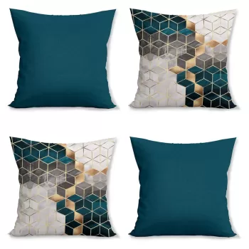 Fete de perna in set de 4 buc. 43x43 cm Optic - Minimalist Cushion Covers imagine