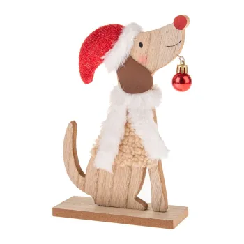 Figurina de Craciun din lemn (inaltime 21 cm) Dog - Dakls imagine