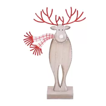 Figurina ren de Craciun cu esarfa Ego Dekor imagine
