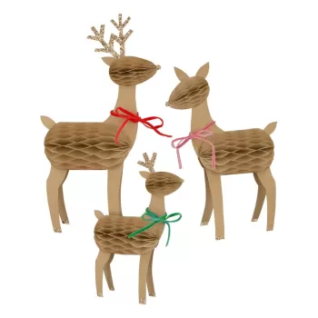 Figurine de Craciun 3 buc. Reindeer Family - Meri Meri imagine