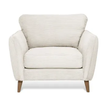 Fotoliu alb cu tapiterie din catifea reiata Paris - Scandic imagine