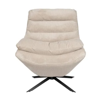 Fotoliu alb cu tapiterie din catifea Vince - Dutchbone imagine