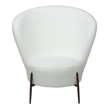 Fotoliu alb cu tapiterie din tesatura boucle Orbit - DAN-FORM Denmark imagine